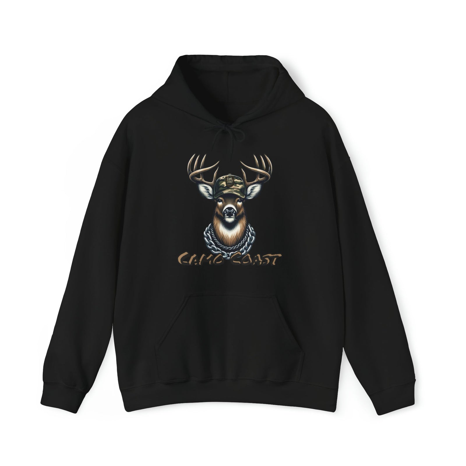  Big Bucks Black Hoodie - Camo Coast
